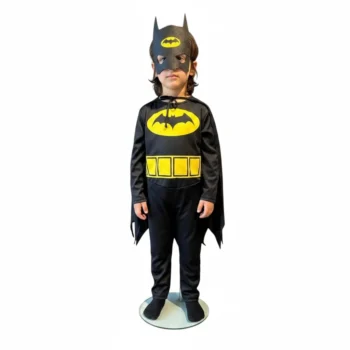 çocuk batman kostümü ön görünüm tam set ayakta