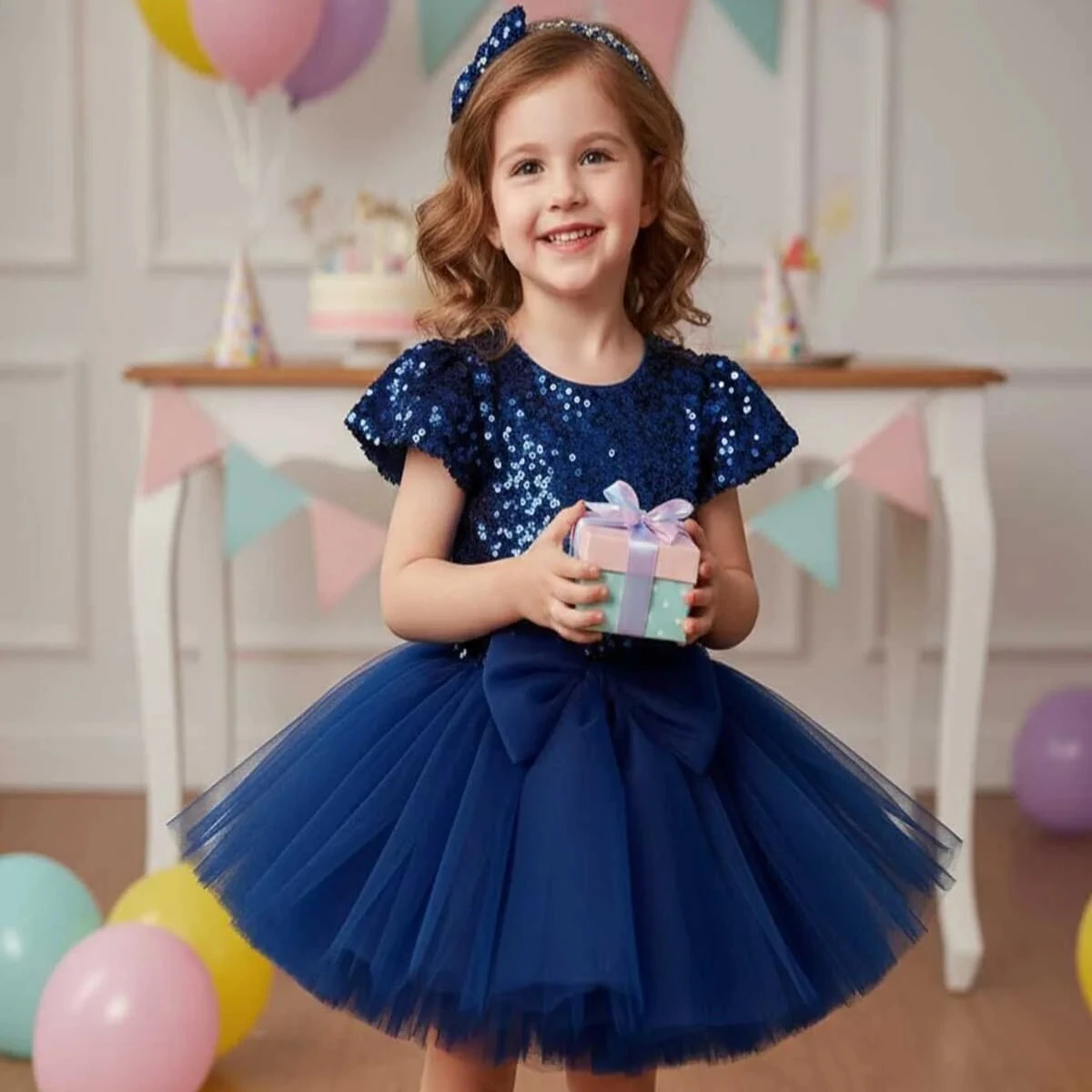 Lacivert Tütü Elbise Lacivert kız çocuk tütü elbise