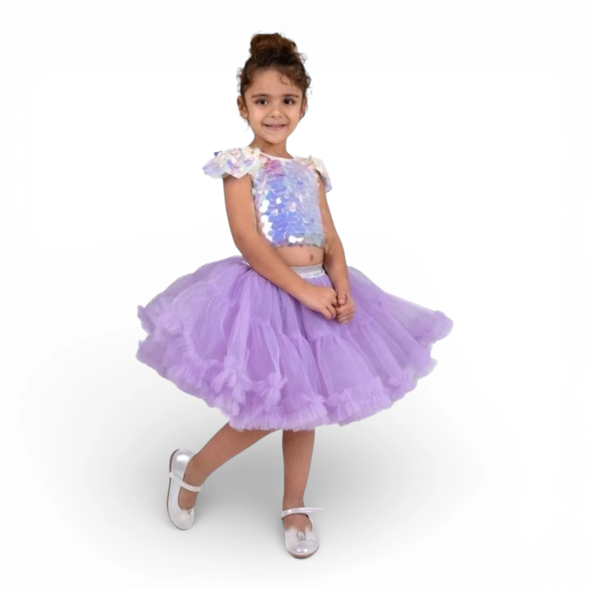 Lila Kız Çocuk Tütü Etek Lila kız çocuk kabarık tütü etek karnaval kostümü