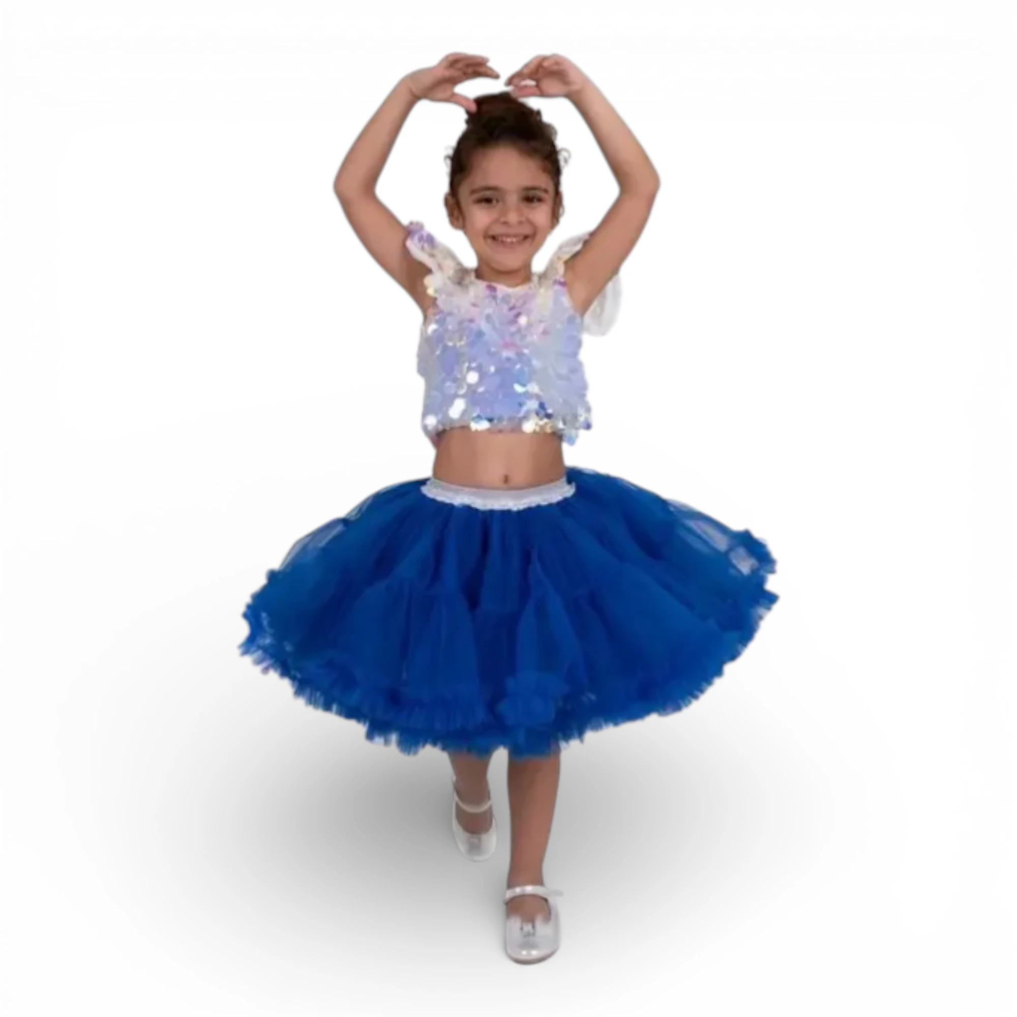 Kız Çocuk Saks Mavisi Tütü Etek Gösteri Kostümü Kız çocuk saks mavisi tütü etek gösteri kostümü