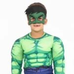 Kaslı Hulk Kostümü Maske Dahil