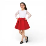 Kelebekli Siyah Badi Sarı Dalgıç Etek Takımı