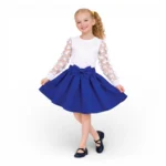 Kelebekli Siyah Badi Sarı Dalgıç Etek Takımı