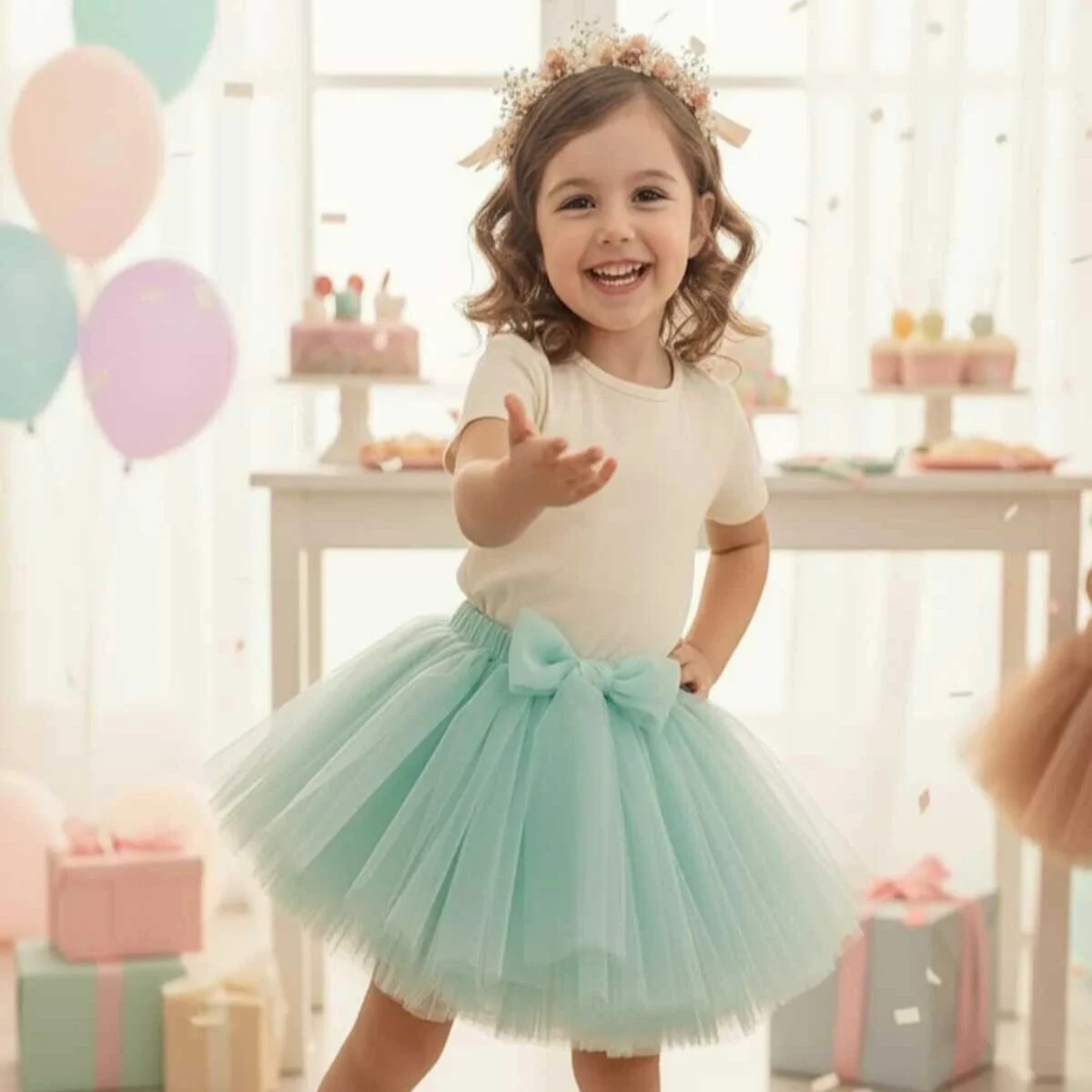 Mint Yeşili Tütü Etek Mint yeşili kız çocuk tütü etek