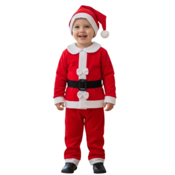 Çocuk Noel Baba kostümü ön görünüm