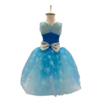 Elsa Kostümü Kız Çocuk Ön Görünüm Payetli