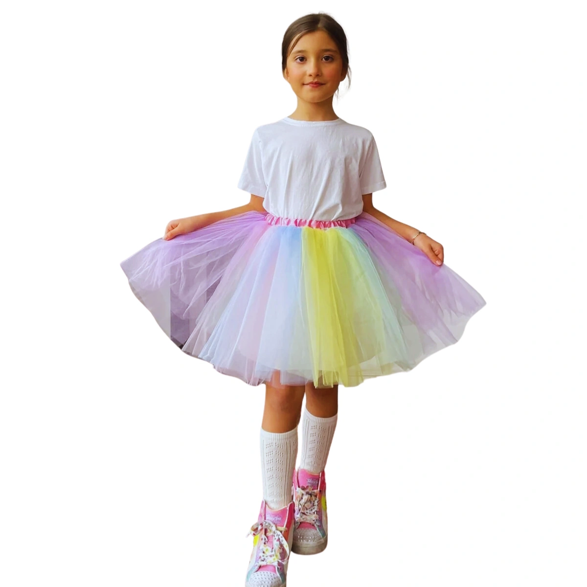 Unicorn Kız Çocuk Kabarık Tütü Etek Ön Görünüm Punicha unicorn kız çocuk kabarık tütü etek ön görünüm pastel renkli